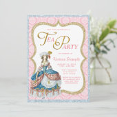 Marie Antoinette Tea Party Einladung (Stehend Vorderseite)
