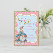 Marie Antoinette Tea Party Einladung (Stehend Vorderseite)