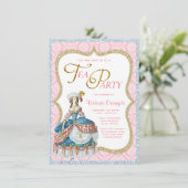 Marie Antoinette Tea Party Einladung (Stehend Vorderseite)