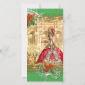 Marie Antoinette Tea Party Weihnachtsfotokarte (Vorderseite)