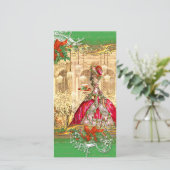 Marie Antoinette Tea Party Weihnachtsfotokarte (Stehend Vorderseite)