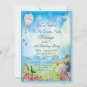 Marie Antoinette Tee im Party Versailles Rasen Einladung (Rückseite)