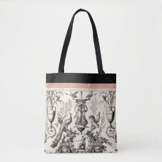 Marie Antoinette Toile de Jouy-black red Tasche