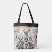 Marie Antoinette Toile de Jouy-black red Tasche (Rückseite)