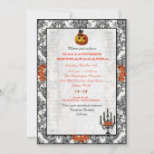 Marie Antoinette und Black Cat Halloween Einladung (Rückseite)