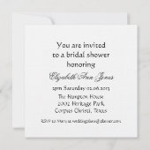 Marie Antoinette und Bluebird Einladung (Rückseite)