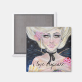 Marie Antoinette und der Kirschkuchen Magnet (Vorderseite/Rückseite)