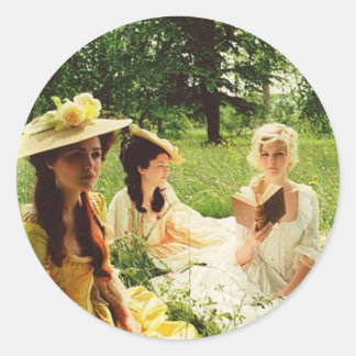 Marie Antoinette und Freunde Runder Aufkleber