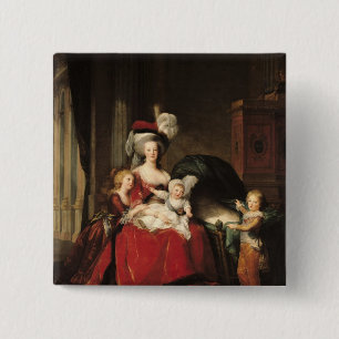 Marie-Antoinette und ihre Kinder, 1787 Button