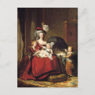 Marie Antoinette und ihre Kinder von Le Brun Postkarte