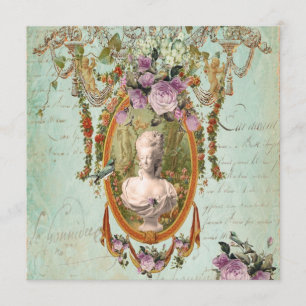 Marie Antoinette Versailles altes Garten-Quadrat Einladung