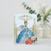 Marie Antoinette Versailles Blue Postcard Postkarte (Stehend Vorderseite)