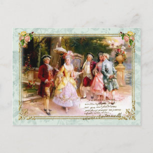 Marie Antoinette Versailles Garden Postcard Postkarte