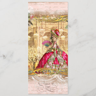 Marie Antoinette Versailles Party Pinke Einladunge Einladung