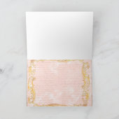 Marie Antoinette Versailles Pink Party Cards Karte (Innenseite)