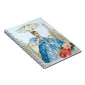 Marie Antoinette Verseilles Blue notebook Notizblock (Rechte Seite)