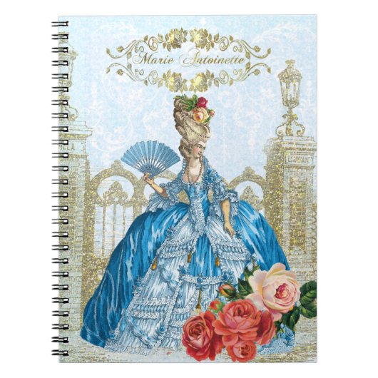 Marie Antoinette Verseilles Blue notebook Notizblock (Vorderseite)