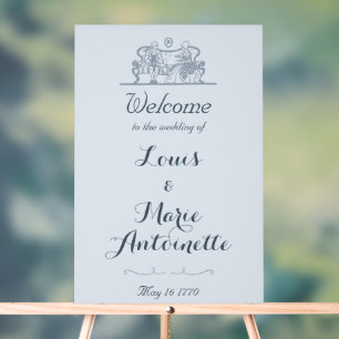 Marie Antoinette Wedding Rokoko Dusty Blue Acrylschild