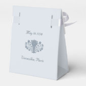 Marie Antoinette Wedding Rokoko Dusty Blue Geschenkschachtel (Rückseite)