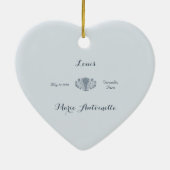 Marie Antoinette Wedding Rokoko Dusty Blue Keramik Ornament (Hinten)