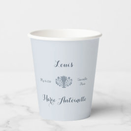 Marie Antoinette Wedding Rokoko Dusty Blue Pappbecher