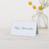 Marie Antoinette Wedding Rokoko Dusty Blue Platzkarte (Vorderseite)