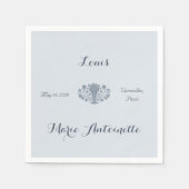 Marie Antoinette Wedding Rokoko Dusty Blue Serviette (Vorderseite)
