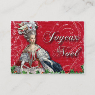 Marie Antoinette Weihnachten Noel Visitenkarten Visitenkarte