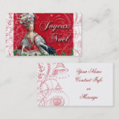 Marie Antoinette WeihnachtenToile Visitenkarten Visitenkarte (Vorne/Hinten)