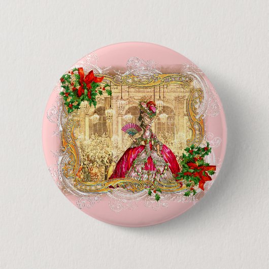 Marie-Antoinette-Weihnachtsball Button (Vorderseite)