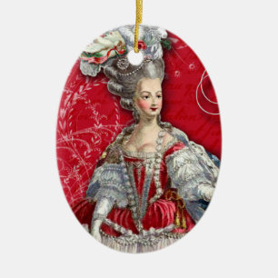 Marie Antoinette Weihnachtsverzierung Keramikornament
