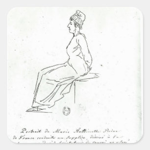 Marie-Antoinette Weise zu ihrer Durchführung Quadratischer Aufkleber