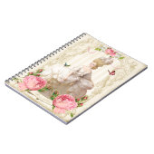 Marie Antoinette weißes Dress&Pink Rosen-Notizbuch Notizblock (Linke Seite)