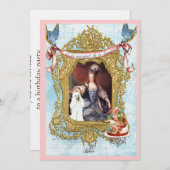 Marie Antoinette & White Poodle Einladung (Vorne/Hinten)