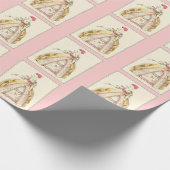 Marie Antoinette White Poodle Geschenkpapier (Ecke)