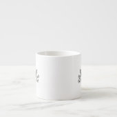 Marie Antoinette – white Royal Monogram Monogramme Espressotasse (Vorderseite)