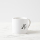 Marie Antoinette – white Royal Monogram Monogramme Espressotasse (Vorderseite Rechts)