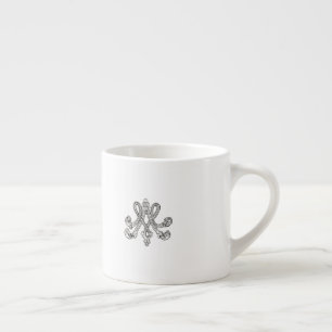 Marie Antoinette – white Royal Monogram Monogramme Espressotasse