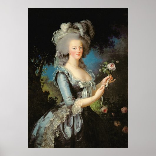 Marie Antoinette with a Rose, 1783 Poster (Vorne)