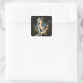 Marie Antoinette with a Rose, 1783 Quadratischer Aufkleber (Tasche)