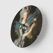 Marie Antoinette with a Rose, 1783 Runde Wanduhr (Winkel)