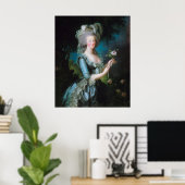 Marie-Antoinette with the Rose by Elisabeth Lebrun Poster (Heimbüro)