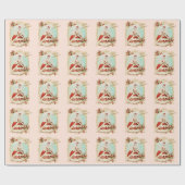 Marie Antoinette Wrapping Paper Christmas Rose Geschenkpapier (Flach)