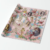 Marie Antoinette Wrapping Paper Rose Versailles Geschenkpapier (Ungerollt)
