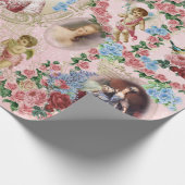Marie Antoinette Wrapping Paper Rose Versailles Geschenkpapier (Ecke)