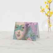 Marie AntoinetteFrench Masquerade Karte (Gelbe Blume)