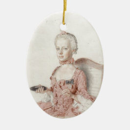 Marie Antonia von Österreich -Jean-Étienne Liotard Keramik Ornament