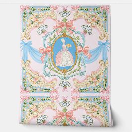 Marie Antoniette Inspired Ornate Rococo Pastels Tapete