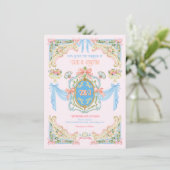 Marie Antoniette Inspired Wedding Einladung (Stehend Vorderseite)