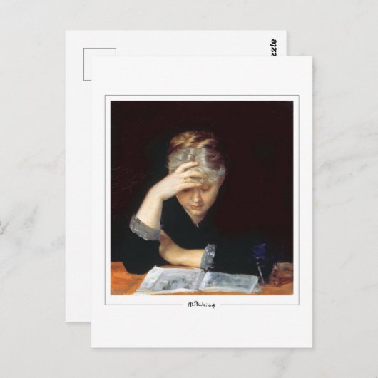 Marie Bashkirtseff #22 - Fine Art Postcard Postkarte (Vorne/Hinten)